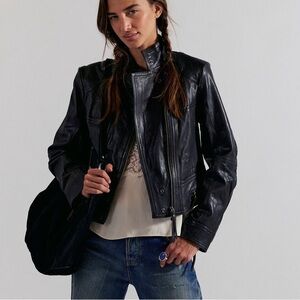 Free people We The Free Circe Leather Jacket